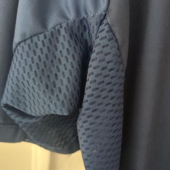 Santic Men's LG Blue Bike Shirt Pockets Cycling Zip Front - Picture 7 of 7